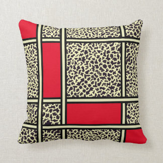Red Leopard Throw Pillow