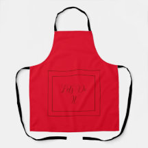 Red Lets Do It All-Over Print Apron