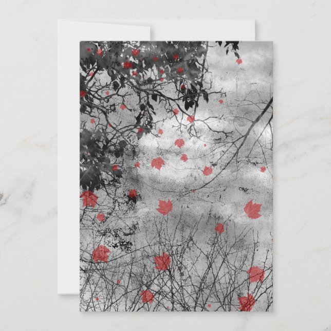 Red Letter Day Goth Wedding Invitation (Front)