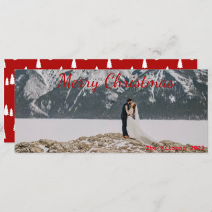 Red Lettering Panorama Christmas Card