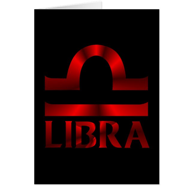Red Libra Horoscope Symbol (Front)