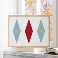 Red Light Blue Yellow Stars Diamonds Argyle