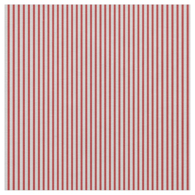 Red & Light Grey Lined Pattern Fabric (Close Up)