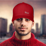 red& light grey personalised<br><div class="desc">Personalised Baseball Cap - Embroidered in shades of light grey and red .This cap is the ultimate accessory for those who like to keep it classy with a touch of spice.  It's easy right now to put his name and initials on it.</div>