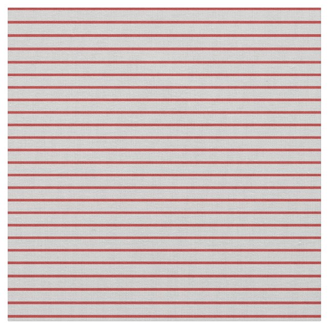 Red & Light Grey Striped/Lined Pattern Fabric (Close Up)