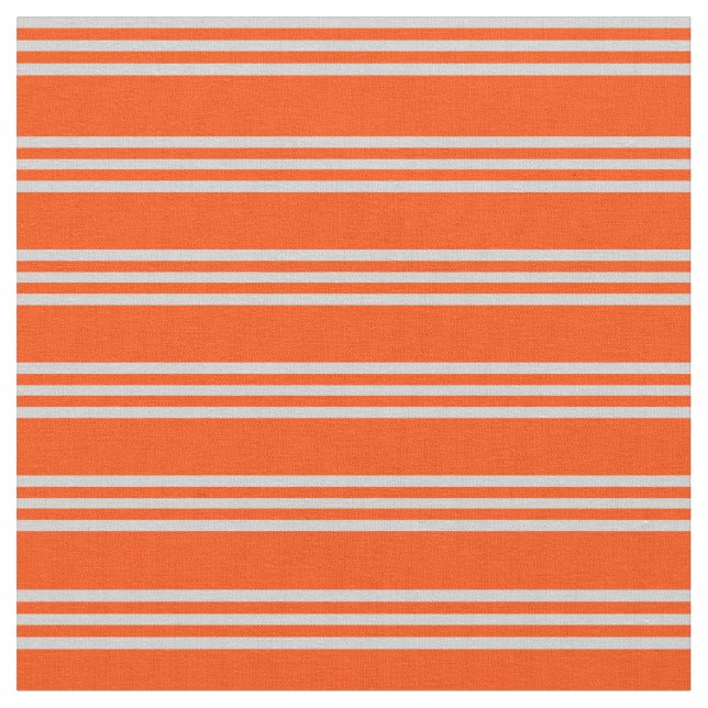 Red & Light Grey Stripes Pattern Fabric (Close Up)