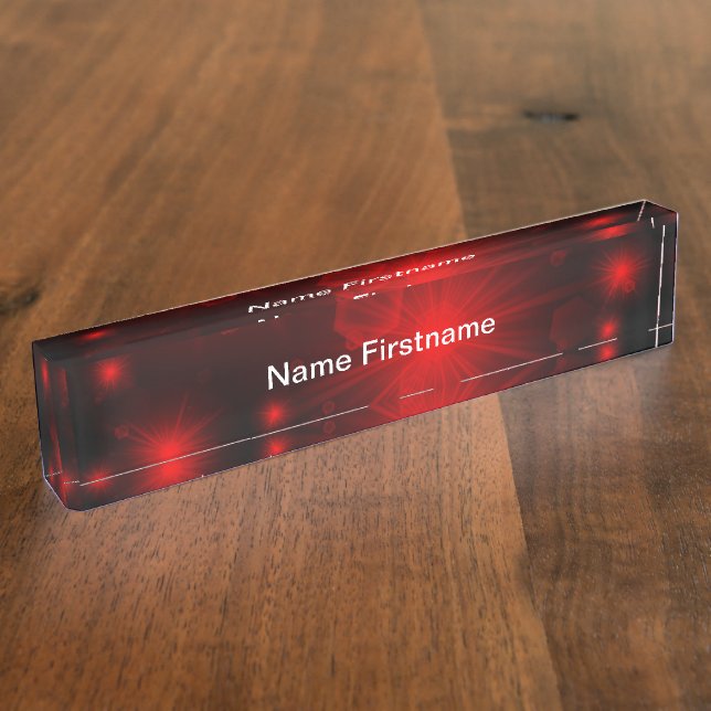 red light stars name plate (Side)