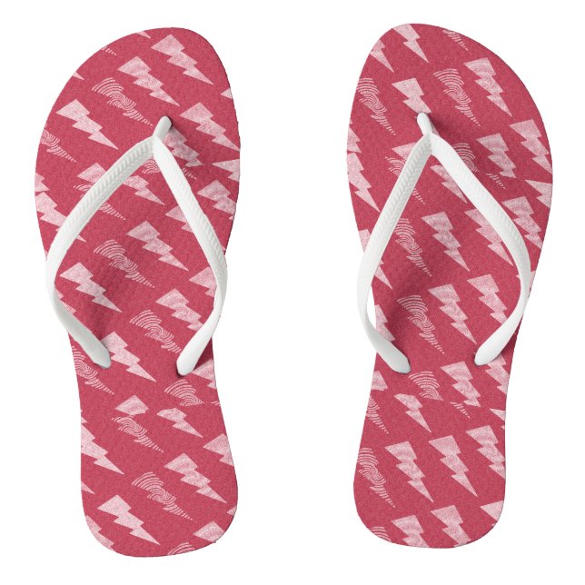 Red Lightening Flip Flops (Footbed)