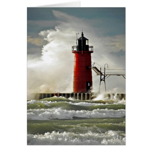 red lighthouse in storm (Front)