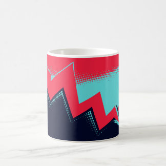 Red lightning Between Light and Dark Blue Areas Coffee Mug