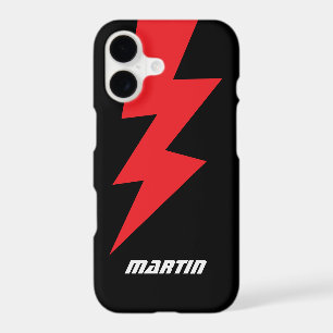 Red lightning bolt flash logo personalised