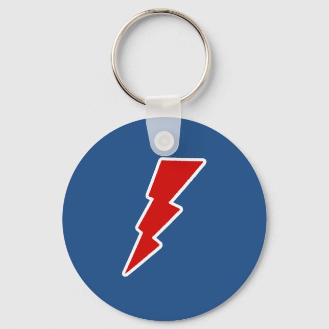 red lightning bolt key ring (Front)