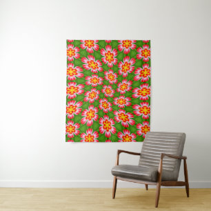 Red Lilies Pattern Tapestry
