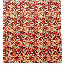 Red Lilies Shower Curtain