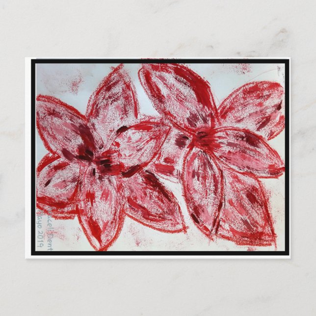 Red Lilium asiatic Postcard (Front)