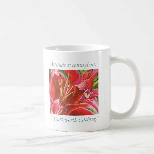 Red Lily Attitude Encouragement Mug (Right)