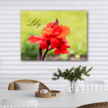 Red Lily Custom Name