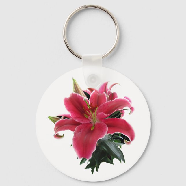 RED LILY-KEYCHAIN KEY RING (Front)