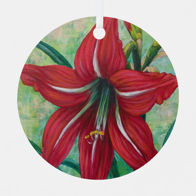 Red Lily Ornament (Front)