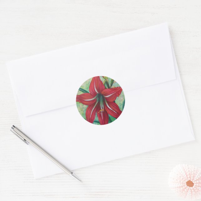 Red Lily Stickers (Envelope)