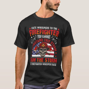 Red Line American Flag  Cool Firefighter Plus Size T-Shirt