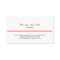 Red Line Black White Handwriting Business Card