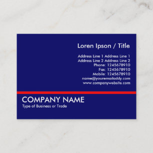 Red Line - Dark Blue Business Card