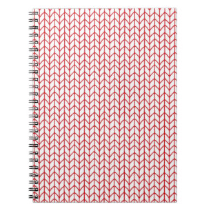 RED LINE KNIT 6.5x8.75 Spiral Notebook
