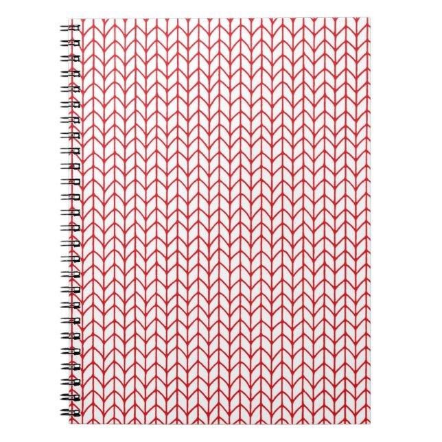 RED LINE KNIT 6.5x8.75 Spiral Notebook  (Front)