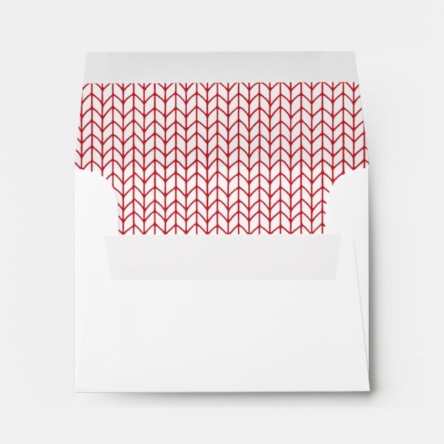 RED LINE KNIT A2 Envelope (note cards)  (Back (Bottom))