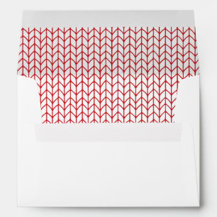 RED LINE KNIT A7 Envelope (5x7 cards) - White
