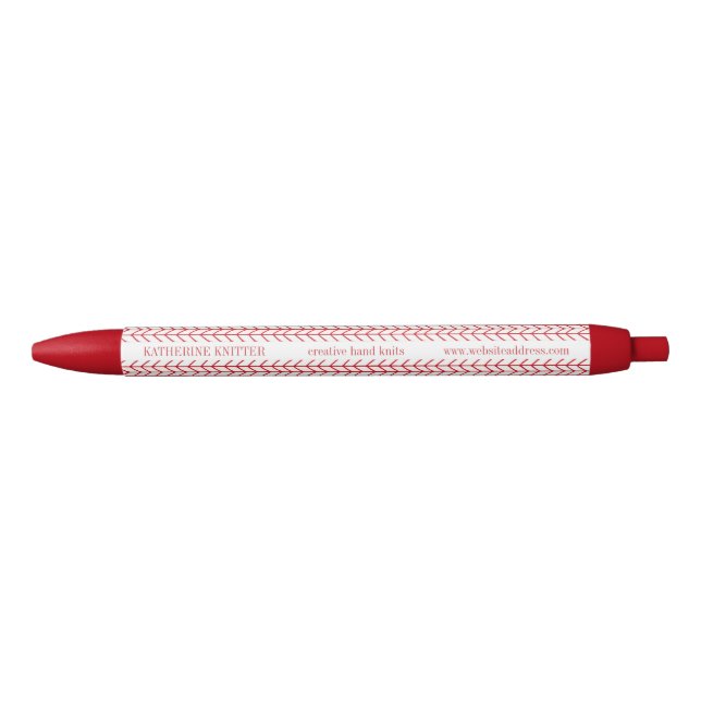 RED LINE KNIT Business ID Ink Pen (Front)