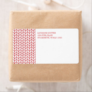 RED LINE KNIT Shipping Address Labels 