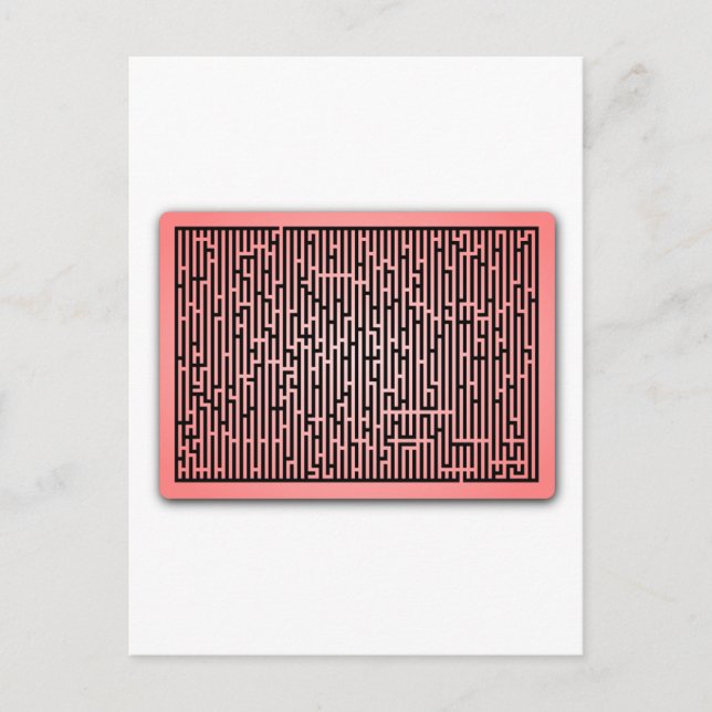 Red Line Maze Postcard (Front)