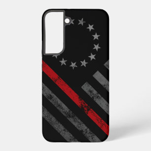 Red Line Vintage Betsy Ross American Flag Samsung Galaxy Case