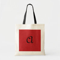 Red Linen Texture Photo with Monogram