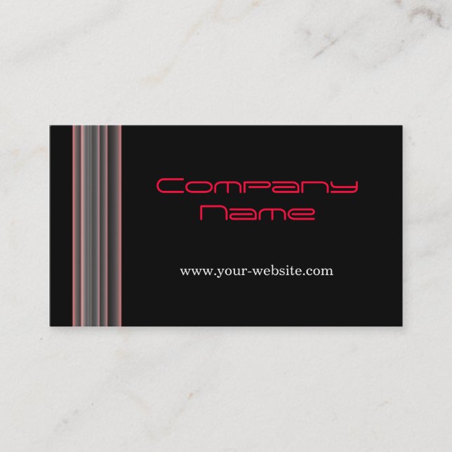 Red Lines Business Card (Front)