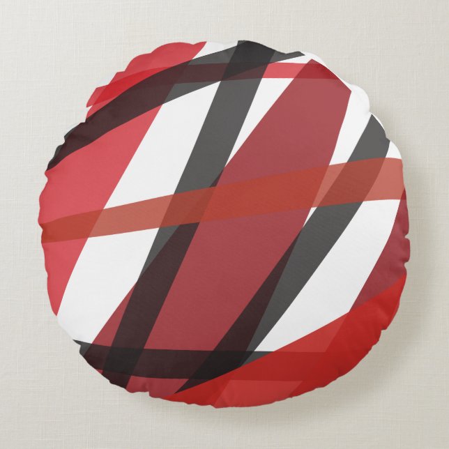 Red Lines CIRCLE OF LIFE Throw Pillow (Front)