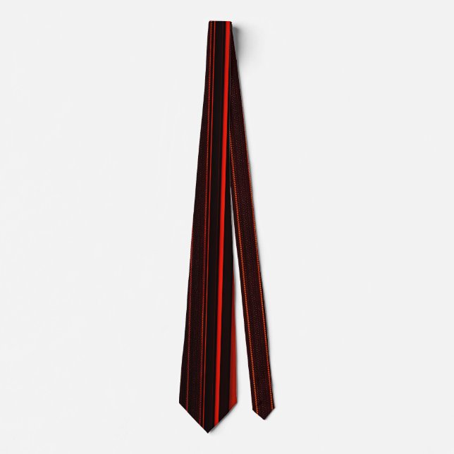 Red lines vertical different shade Minimal Pattern Tie (Front)