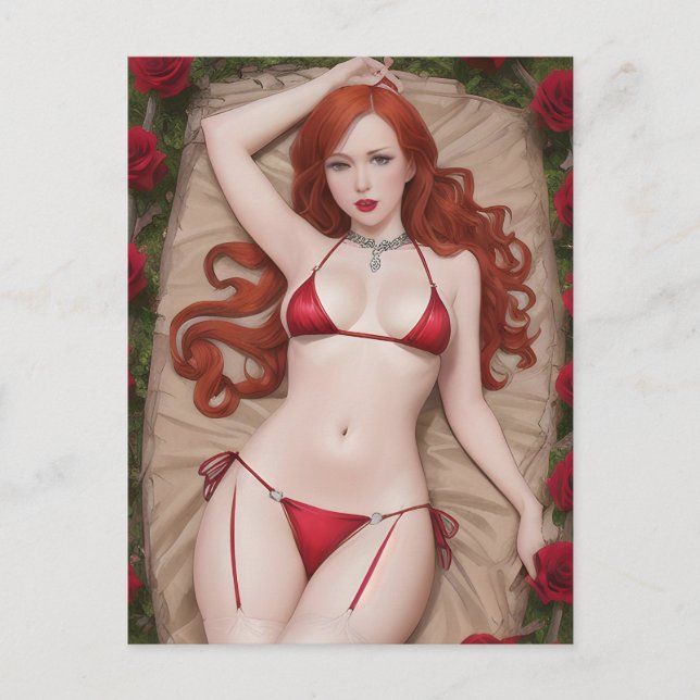 Red Lingerie Postcard (Front)