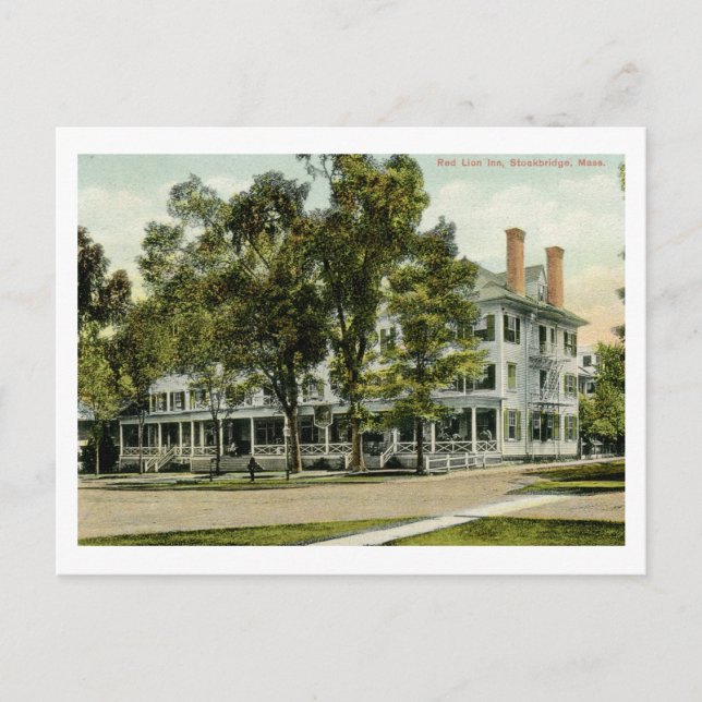 Red Lion Inn, Stockbridge, MA 1909 Vintage Postcard (Front)