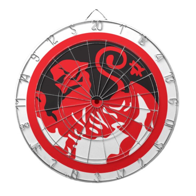 Red Lion Yin Yang Dart Board (Front)