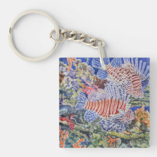 Red Lionfish Key Ring