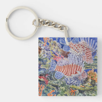 Red Lionfish Key Ring