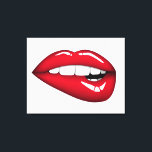 Red Lips 2 Canvas Print<br><div class="desc">I love it, paid the extended license fees, and am doing at least 3 (probably more including pink) to offer a great Pop Art Series here that will be a bold statement / focal point / conversation piece in your unique home, city loft, contemporary abode wherever ... or a variety...</div>