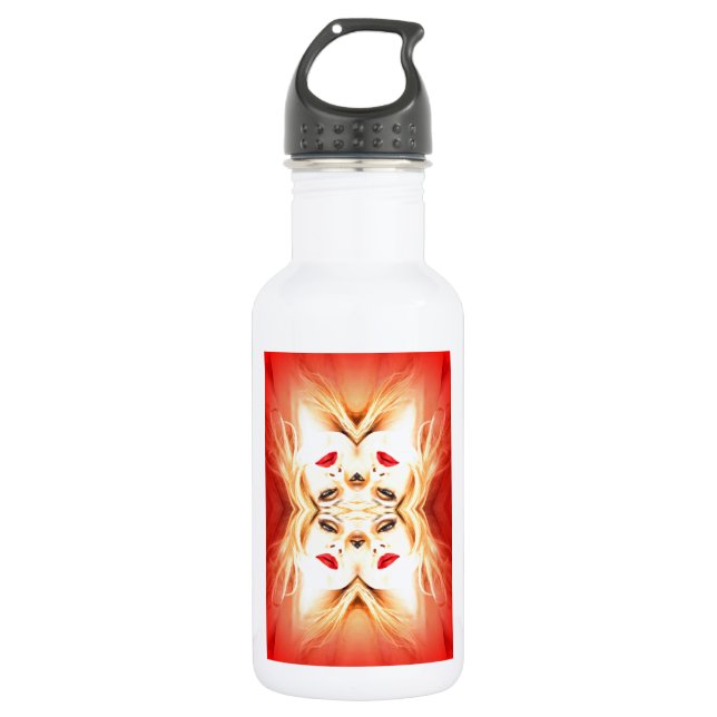 Red Lips 532 Ml Water Bottle (Front)