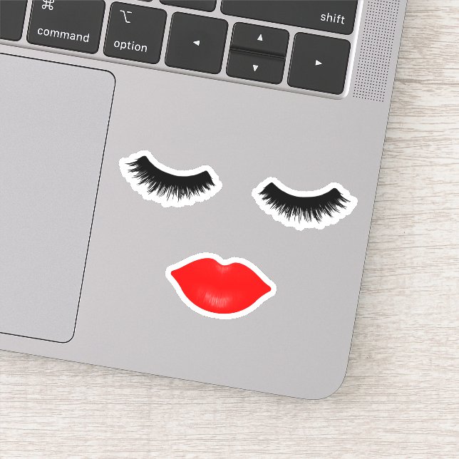 Red Lips and Lashes (Detail)