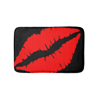Red Lips Bath Mat