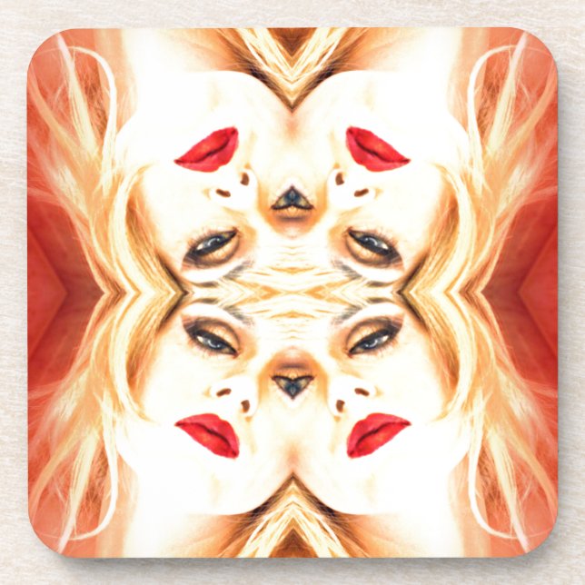 Red Lips Coaster (Front)