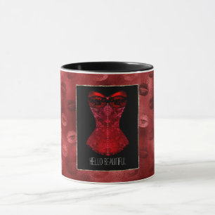 Red Lips Corset  Mug
